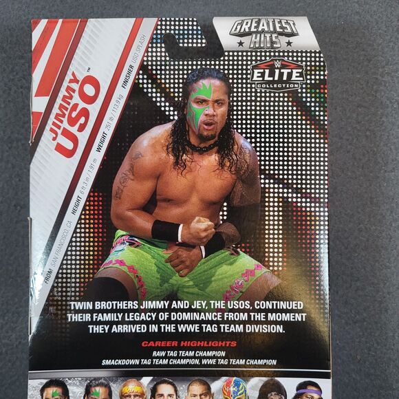 WWE Elite Greatest Hits JIMMY USO 7" Wrestling Action Figure Usos NEW Sealed - Picture 12 of 12